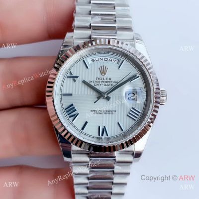 Noob Factory Swiss 3255 V3 Rolex DayDate 2 Light Blue Dial Watch / Rolex Presidential 41mm Replica